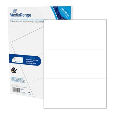 Product Ετικέτες MediaRange Γενικής Χρήσης 210χ99mm. Λευκές (150 Pack) (MRINK142) base image