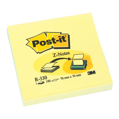 Product Αυτοκόλλητα Χαρτάκια 3M Z-notes 76 χ 76 mm (Κίτρινα) (90 Φύλλα) (R330) base image