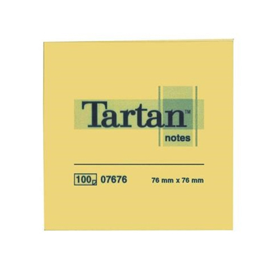 Product Αυτοκόλλητα Χαρτάκια 3M Tartan 76 x 76 mm (Κίτρινα) (100 Φύλλα) (TART654) base image