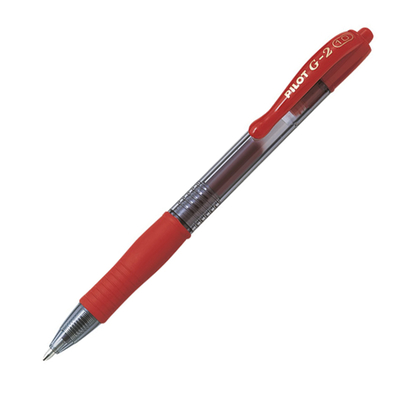 Product Στυλό GEL Pilot G-2 1.0 mm (Κόκκινο) (2627002) base image