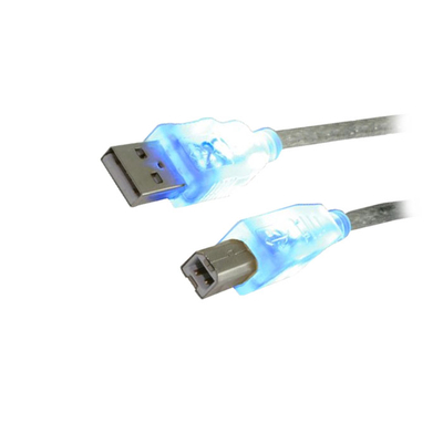 Product Καλώδιο USB MediaRange 2.0 AM/BM 1.8M with Blue LEDs (MRCS109) base image