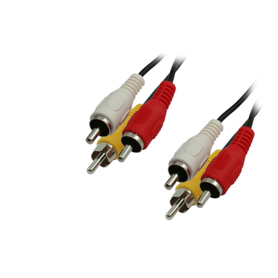 Product Καλώδιο RCA MediaRange Audio/Video 3x RCA plug (phono)/3x RCA plug (phono) 3.0M Black base image