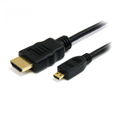 Product Καλώδιο HDMI MediaRange HDMI/Micro Version 1.4 Gold-plated 1.0M Black base image