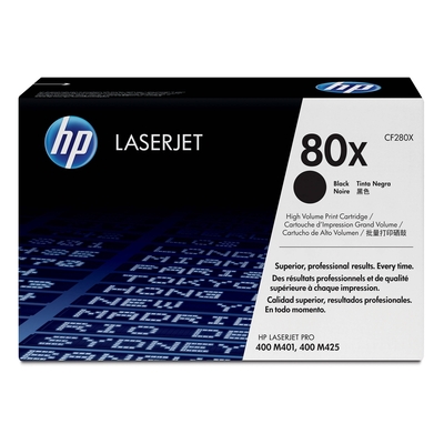 Product Toner HP 80Χ LaseJet Black HC (6.9k) (CF280X) base image
