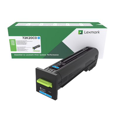 Product Toner Lexmark CS820/CX82X/CX860 CYAN RET. P. CRTR (72K20C0) base image
