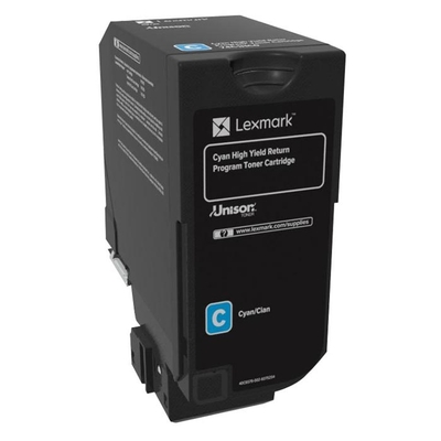 Product Toner Lexmark CS725 CYAN RET. P. CRTR HC (74C2HC0) base image