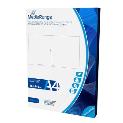 Product Αυτοκόλλητες Ετικέτες Bluray MediaRange Inserts for 11mm Matte (50 Pack) (MRINK123) base image