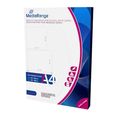 Product Αυτοκόλλητες Ετικέτες CD/DVD MediaRange Booklets and Inserts for Matte (50 Pack) (MRINK120) base image