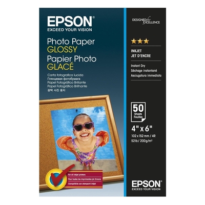 Product Φωτογραφικό Χαρτί Epson Glossy 10x15cm 200 gr. 50 Φύλλα (C13S042547) base image