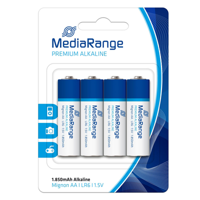 Product Αλκαλικές Μπαταρίες MediaRange Premium AA 1.5V (LR6) (4 Pack) base image