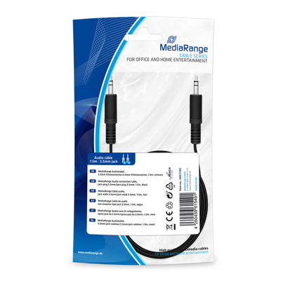 Product Καλώδιο 3.5mm MediaRange Jack plug Jack plug 3.5mm, 1.5m, black base image