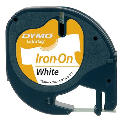 Product Ταινία Ετικετογράφου Dymo Iron-on 18769 (Μαύρα Γράμματα σε Λευκό Φόντο) base image