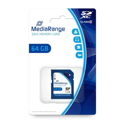 Product Κάρτα Μνήμης SDXC 64GB MediaRange Class 10 (eXtended Capacity) (MR965) base image