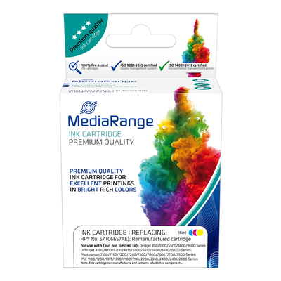 Product Μελάνι Συμβατό Inkjet MediaRange για Εκτυπωτές HP (Colour) (No.57) (C6657AE) base image