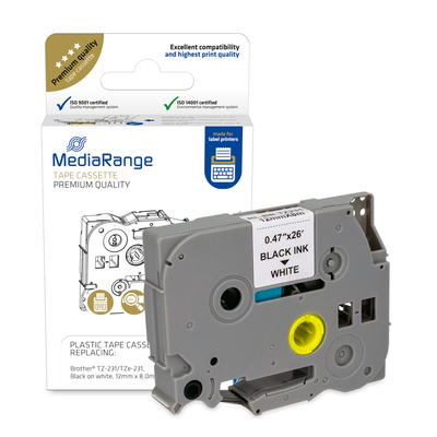 Product Πλαστική Ταινία Ετικετογράφου MediaRange (Brother TZ-231/TZe-231) 12 mm x 8 m base image