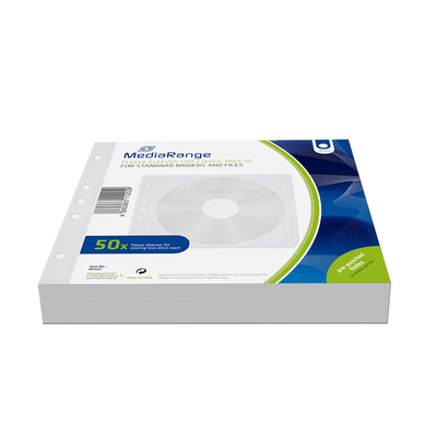 Product Θήκη CD/DVD MediaRange Fleece sleeves for 2 discs White Pack 50 (MRBOX60) base image