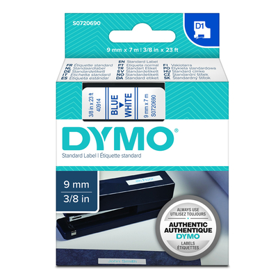 Product Ταινία Ετικετογράφου DYMO Standard 40914 6 mm x 7 m (Μπλέ Γράμματα σε Λευκό Φόντο) (S0720690) (DYMO40914) base image