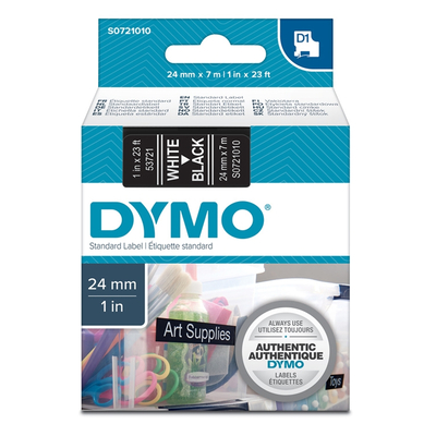 Product Ταινία Ετικετογράφου Dymo Standard 53721 24 mm x 7 m (Λευκά Γράμματα σε Μαύρο Φόντο) (S0721010) base image