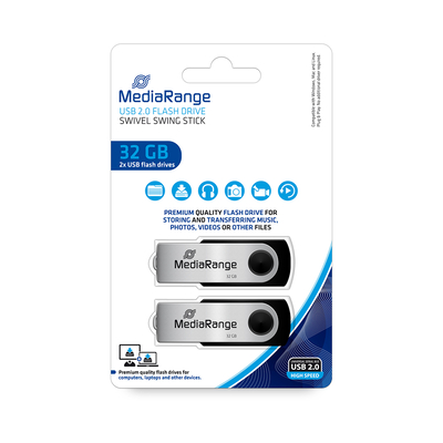 Product USB Flash 32GB MediaRange Pack 2 (MR911-2) base image