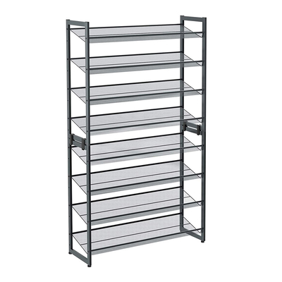 Product Μεταλλικό Ρυθμιζόμενο Stand Αποθήκευσης 40 Ζευγαριών Χρώματος Γκρι 92.5 x 30.7 x 163.5 cm Songmics base image