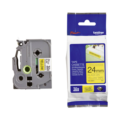 Product Ταινία Ετικετογράφου Brother TZE-S651  Black on Yellow Strong Adhesive, 24mm wide base image