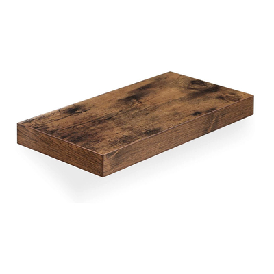 Product Επιτοίχιο Ξύλινο Ράφι 40 x 20 x 3.8 Χρώματος Σκούρο Καφέ Vasagle (LWS24BX) base image