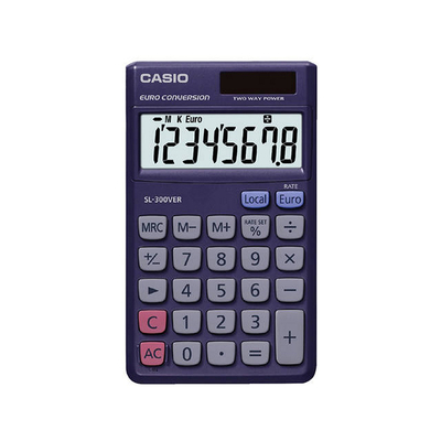 Product Αριθμομηχανή Casio SL300VER 8-DIGIT (SL-300VERA) base image