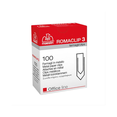 Product Συνδετήρες Roma Clip εγγράφων No.3/100 Platinum (ROM1092161) base image