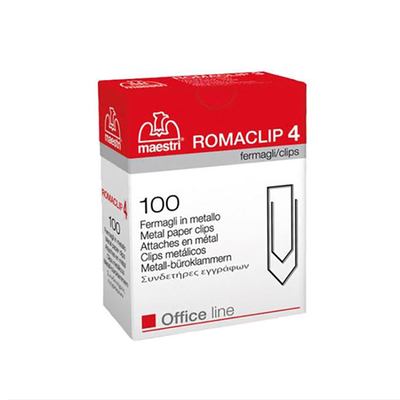 Product Συνδετήρες Roma Clip Εγγράφων No.4/100 Platinum (ROM1092162) base image