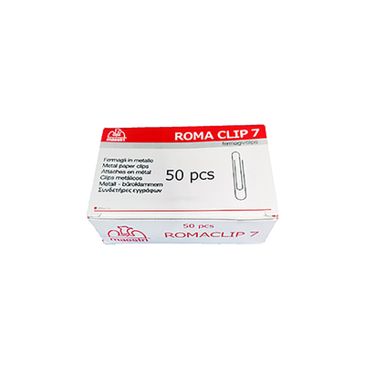 Product Συνδετήρες Roma Clip Μεταλλικοί MAESTRI No 7 (Ασημί) (50τμχ) (1092107) base image