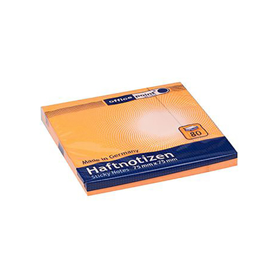 Product Αυτοκόλλητες Σημειώσεις Officepoint 75Χ75, 80φ., neon πορτοκαλί (MAG-5527500-65) base image