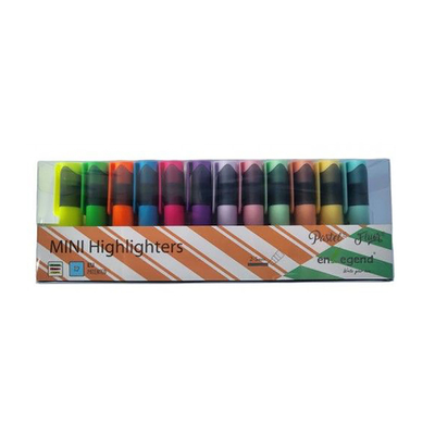 Product Μαρκαδόροι Enlegend Σετ mini Υπογράμμισης 12 ΧΡ Pastel & Neon (ENL-6006-12D) base image
