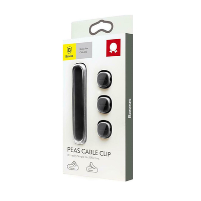 Product Οργάνωσης Καλωδίων Baseus Clip Peas Black (ACWDJ-01) base image