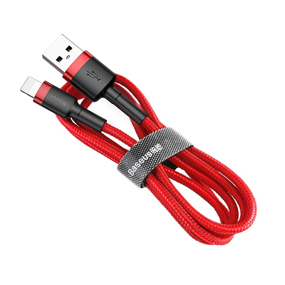 Product Καλώδιο USB Baseus Lightning Cafule 2.4A 1m Red + Red (CALKLF-B09) base image