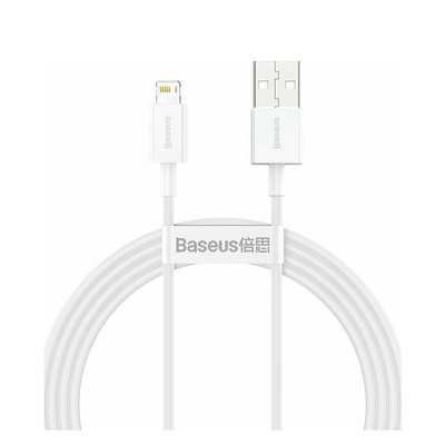 Product Καλώδιο USB Baseus Lightning Superior Series Fast Charging, Data 2.4A, 1.5m White (CALYS-B02) base image