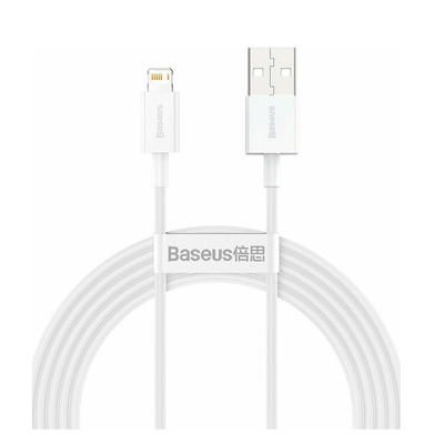 Product Καλώδιο USB Baseus Lightning Superior Series Fast Charging, Data 2.4A, 2m White (CALYS-C02) base image