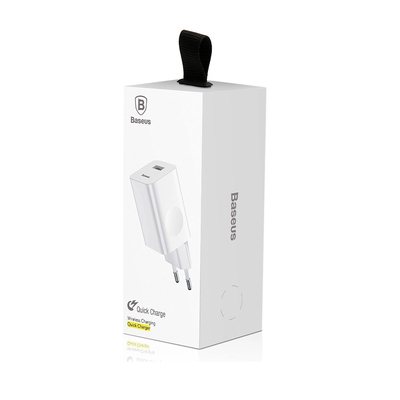 Product Φορτιστής Πρίζας Baseus Travel Quick White EU (CCALL-BX02) base image