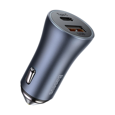 Product Φορτιστής Αυτοκινήτου Baseus Golden Pro Dual Quick U+C Power 3.0 Quick 4, SCP FCP AFC 40W Dark Gray base image