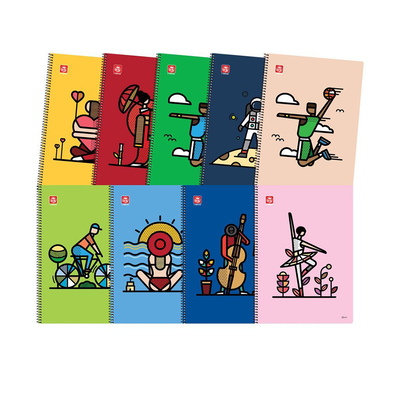 Product Τετράδιο Typotrust Humans Σπιράλ A4 4 θεμάτων (TYP4544-15) base image