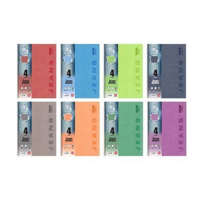 Product Τετράδιο Typotrust Jeans Σπιράλ A4 4 θεμάτων (TYP4544-19) base image