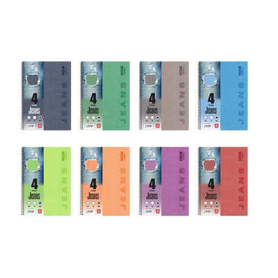 Product Τετράδιο Typotrust Jeans Σπιράλ B5 4 θεμάτων (TYP4554-19) base image