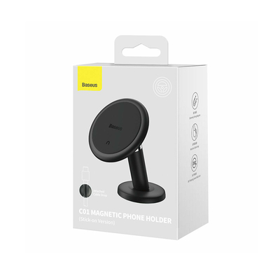 Product Βάση Κινητού Αυτοκινήτου Baseus C01 Magnetic (Stick-on Version) Black base image