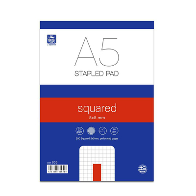 Product Μπλοκ Typotrust περφορέ Α5 καρέ 5x5 100 φ. (TYP635) base image