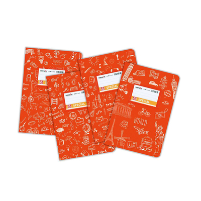 Product Τετράδιο Doodle Πορτοκαλί Ριγέ 17x25 50φ. (TYP4305) base image