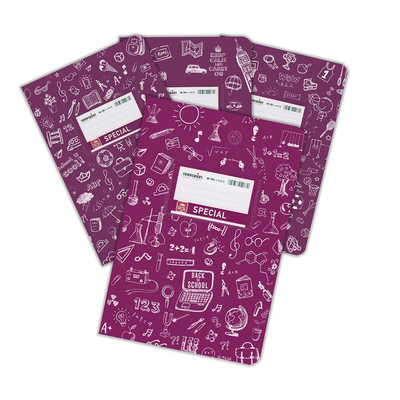 Product Τετράδιο Typotrust Doodle Μωβ Ριγέ 17x25 50φ. (TYP4313) base image