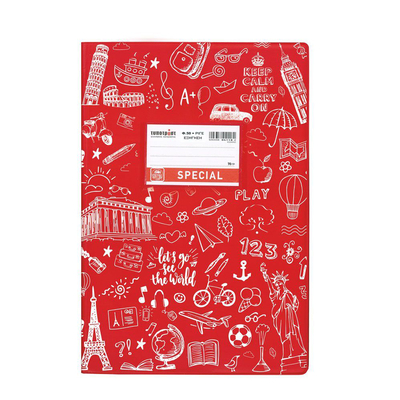 Product Τετράδιο Doodle Εξήγηση Κόκκινη Ριγέ 17x25 50φ. (TYP4322) base image