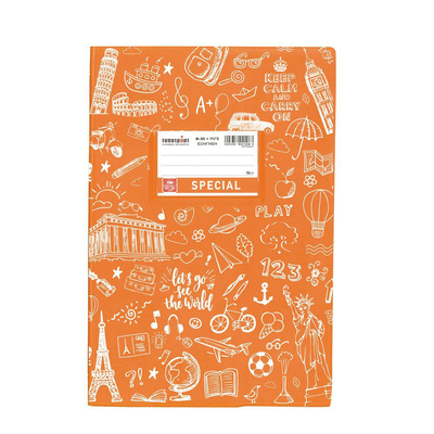 Product Τετράδιο Doodle Εξήγηση Πορτοκαλί Ριγέ 17x25 50φ. (TYP4325) base image
