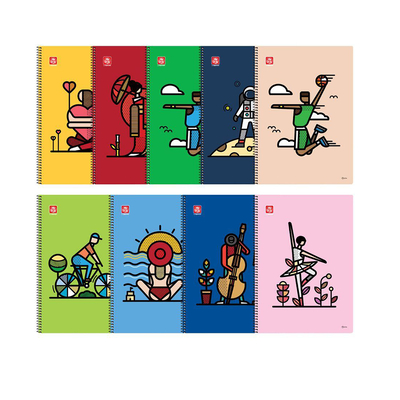 Product Τετράδιο Typotrust Humans Σπιράλ A4 2 θεμάτων (TYP4542-15) base image