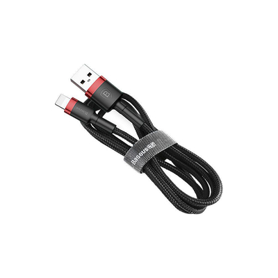 Product Καλώδιο USB Baseus Lightning Cafule 2.4A 1m Red + Black (CALKLF-B19) base image