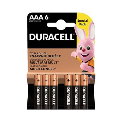 Product Αλκαλικές Μπαταρίες Duracell AAA 1.5V 6τμχ (DAAALR03MN24006) base image
